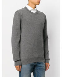 Мужской серый свитер с круглым вырезом от Dolce & Gabbana