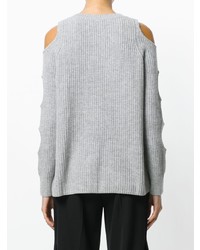 Женский серый свитер с круглым вырезом от Zoe Jordan