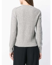 Женский серый свитер с круглым вырезом от Comme Des Garcons Comme Des Garcons