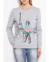 Женский серый свитер с круглым вырезом от Concept Club