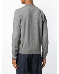 Мужской серый свитер с круглым вырезом от Sun 68