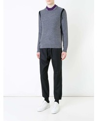 Мужской серый свитер с круглым вырезом от Kent & Curwen