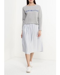 Женский серый свитер с круглым вырезом от Coquelicot