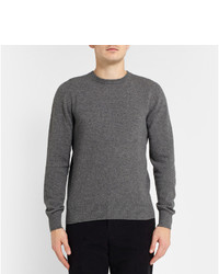 Мужской серый свитер с круглым вырезом от Tomas Maier