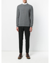 Мужской серый свитер с круглым вырезом от Ballantyne
