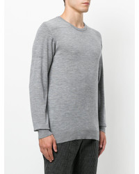 Мужской серый свитер с круглым вырезом от Nuur