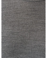 Женский серый свитер с круглым вырезом от Le Tricot Perugia