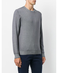 Мужской серый свитер с круглым вырезом от Fay