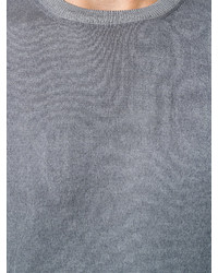 Мужской серый свитер с круглым вырезом от Fay