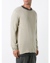 Мужской серый свитер с круглым вырезом от Lost & Found Rooms