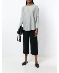 Женский серый свитер с круглым вырезом от Snobby Sheep