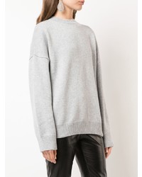 Женский серый свитер с круглым вырезом от Beau Souci