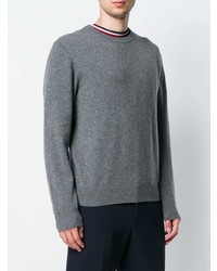 Мужской серый свитер с круглым вырезом от Z Zegna