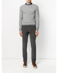 Мужской серый свитер с круглым вырезом от Alex Mill