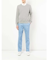 Мужской серый свитер с круглым вырезом от D'urban