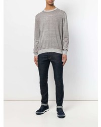 Мужской серый свитер с круглым вырезом от Closed
