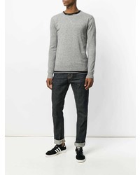 Мужской серый свитер с круглым вырезом от Closed