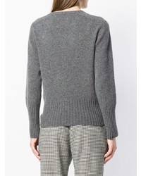 Женский серый свитер с круглым вырезом от Officine Generale