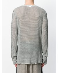 Мужской серый свитер с круглым вырезом от Lost & Found Rooms