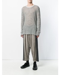 Мужской серый свитер с круглым вырезом от Lost & Found Rooms