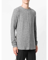 Мужской серый свитер с круглым вырезом от Thom Krom