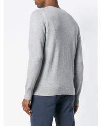 Мужской серый свитер с круглым вырезом от Aspesi
