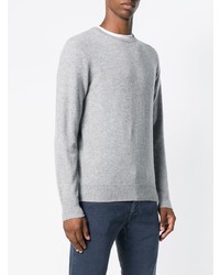Мужской серый свитер с круглым вырезом от Aspesi