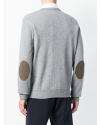 Мужской серый свитер с круглым вырезом от Hackett