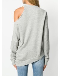 Женский серый свитер с круглым вырезом от R13