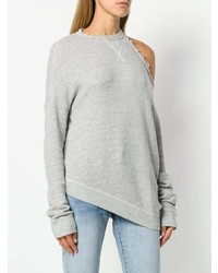Женский серый свитер с круглым вырезом от R13