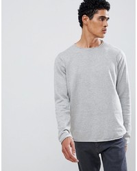 Мужской серый свитер с круглым вырезом от D-struct