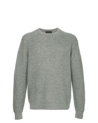 Мужской серый свитер с круглым вырезом от D'urban
