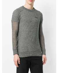 Мужской серый свитер с круглым вырезом от Givenchy