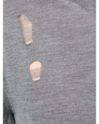 Мужской серый свитер с круглым вырезом от Alexander McQueen