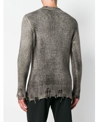Мужской серый свитер с круглым вырезом от Avant Toi
