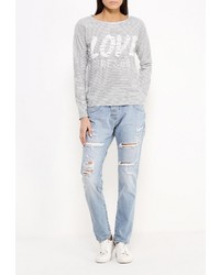 Женский серый свитер с круглым вырезом от Dorado