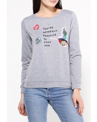 Женский серый свитер с круглым вырезом от Dorado