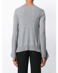 Женский серый свитер с круглым вырезом от Steffen Schraut