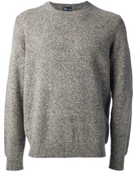 Мужской серый свитер с круглым вырезом от Drumohr