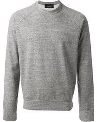 Мужской серый свитер с круглым вырезом от DSquared