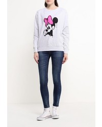 Женский серый свитер с круглым вырезом от Eleven Paris