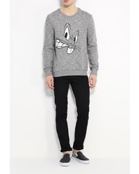 Мужской серый свитер с круглым вырезом от Eleven Paris