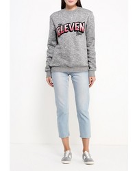 Женский серый свитер с круглым вырезом от Eleven Paris