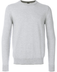 Мужской серый свитер с круглым вырезом от Eleventy