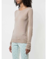 Женский серый свитер с круглым вырезом от Thomas Wylde