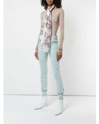 Женский серый свитер с круглым вырезом от Thomas Wylde