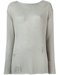 Женский серый свитер с круглым вырезом от Enfants Riches Deprimes
