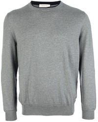 Мужской серый свитер с круглым вырезом от Ermenegildo Zegna