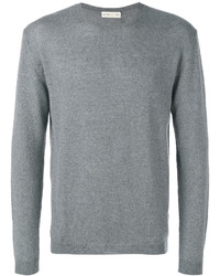 Мужской серый свитер с круглым вырезом от Etro