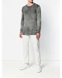 Мужской серый свитер с круглым вырезом от Avant Toi